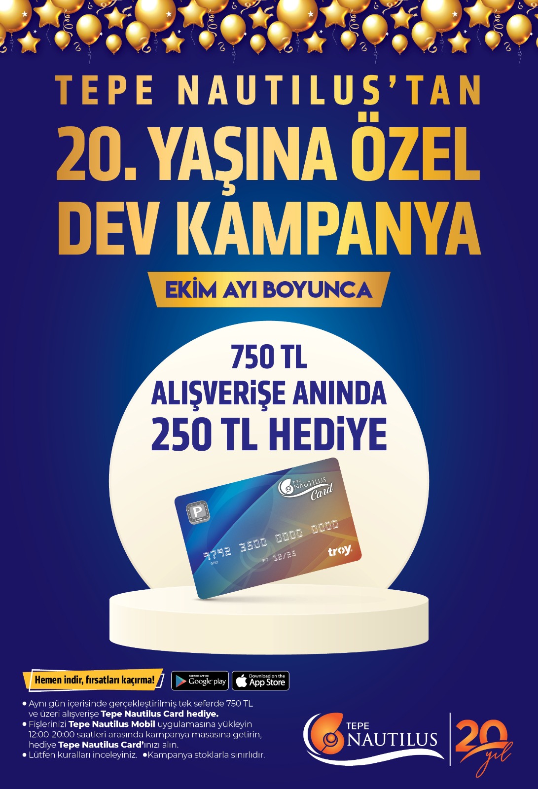 Tepe Nautilus’tan 20. Yaşına Özel Dev Kampanya